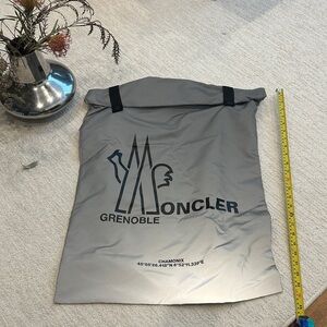 Moncler Grenoble silver sparkle effect coat Dust Bag
